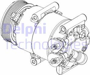 Delphi CS20324 - Kompressori, ilmastointilaite inparts.fi