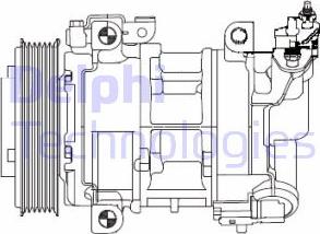 Delphi CS20325 - Kompressori, ilmastointilaite inparts.fi