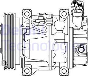 Delphi CS20298 - Kompressori, ilmastointilaite inparts.fi