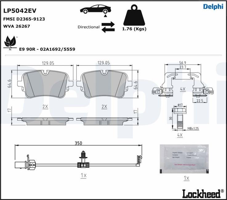 Delphi LP5042EV - Jarrupala, levyjarru inparts.fi