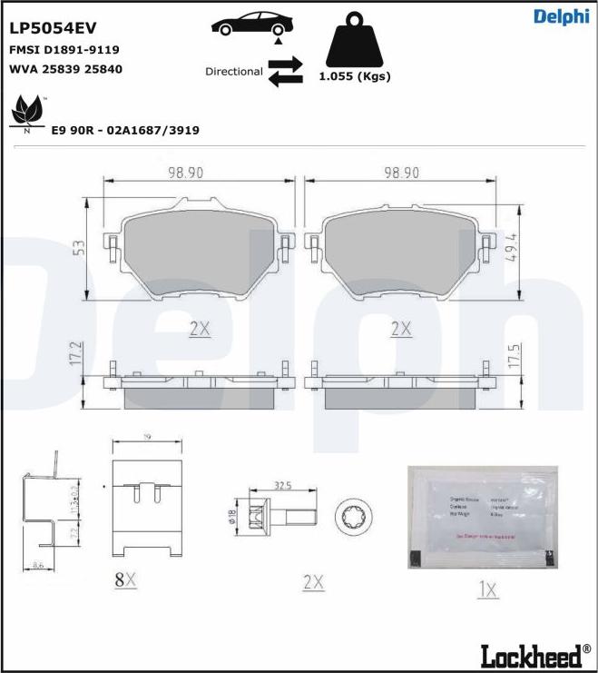 Delphi LP5054EV - Jarrupala, levyjarru inparts.fi