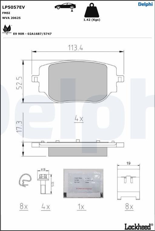 Delphi LP5057EV - Jarrupala, levyjarru inparts.fi