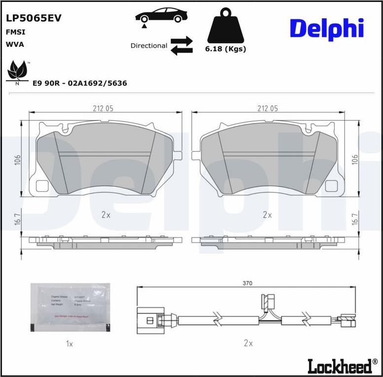 Delphi LP5065EV - Jarrupala, levyjarru inparts.fi