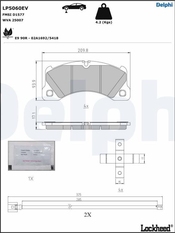 Delphi LP5060EV - Jarrupala, levyjarru inparts.fi