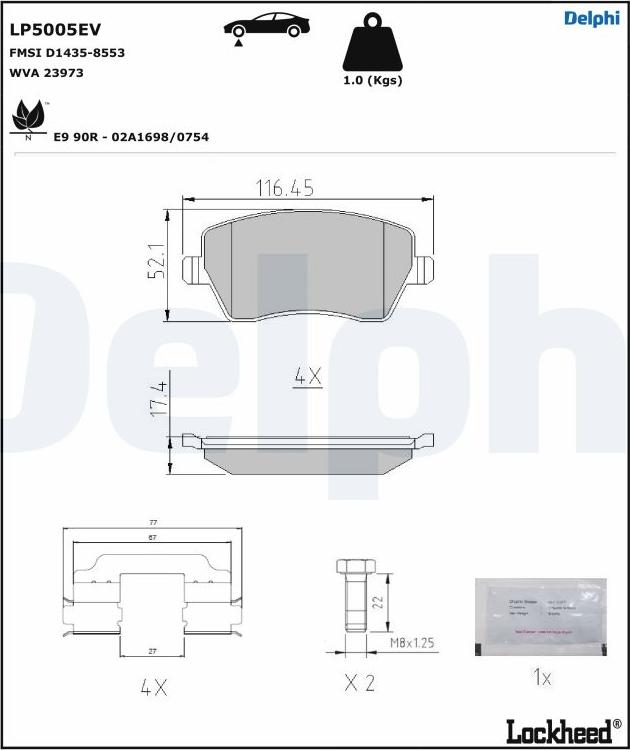 Delphi LP5005EV - Jarrupala, levyjarru inparts.fi