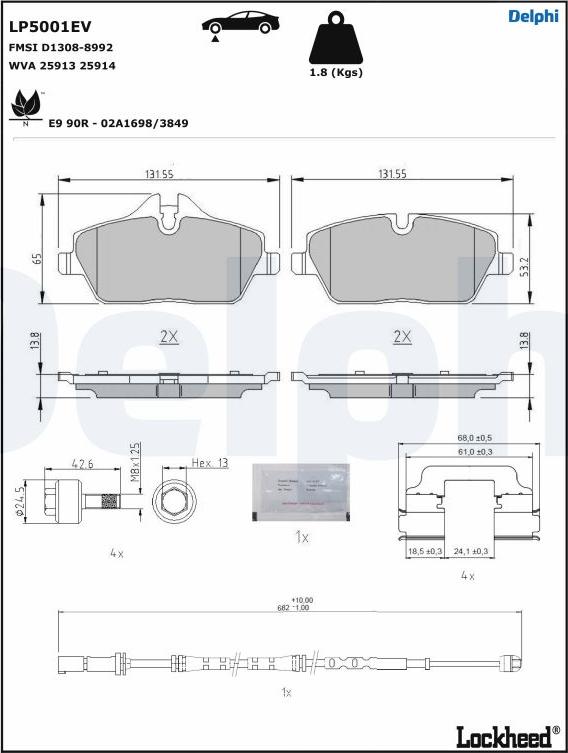 Delphi LP5001EV - Jarrupala, levyjarru inparts.fi