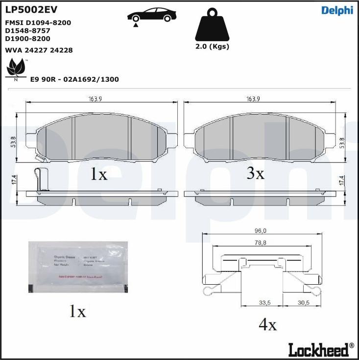 Delphi LP5002EV - Jarrupala, levyjarru inparts.fi