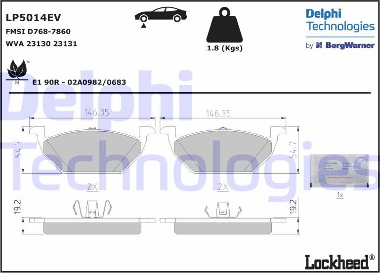 Delphi LP5014EV - Jarrupala, levyjarru inparts.fi