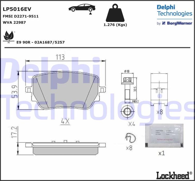 Delphi LP5016EV - Jarrupala, levyjarru inparts.fi