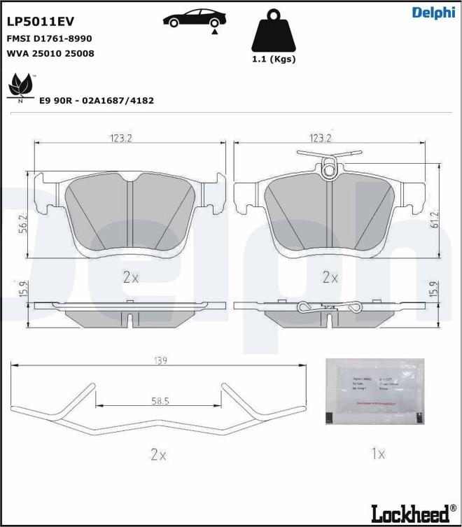 Delphi LP5011EV - Jarrupala, levyjarru inparts.fi