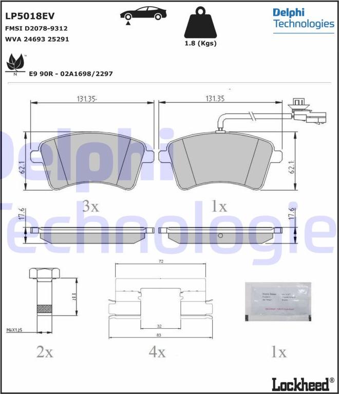 Delphi LP5018EV - Jarrupala, levyjarru inparts.fi