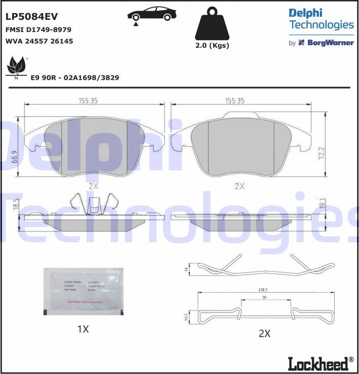 Delphi LP5084EV - Jarrupala, levyjarru inparts.fi