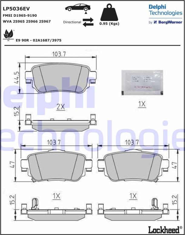 Delphi LP5036EV - Jarrupala, levyjarru inparts.fi