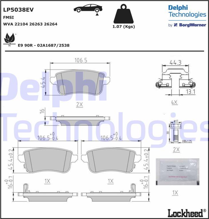 Delphi LP5038EV - Jarrupala, levyjarru inparts.fi