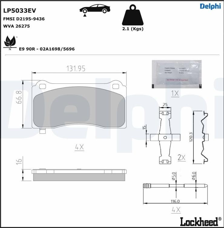 Delphi LP5033EV - Jarrupala, levyjarru inparts.fi