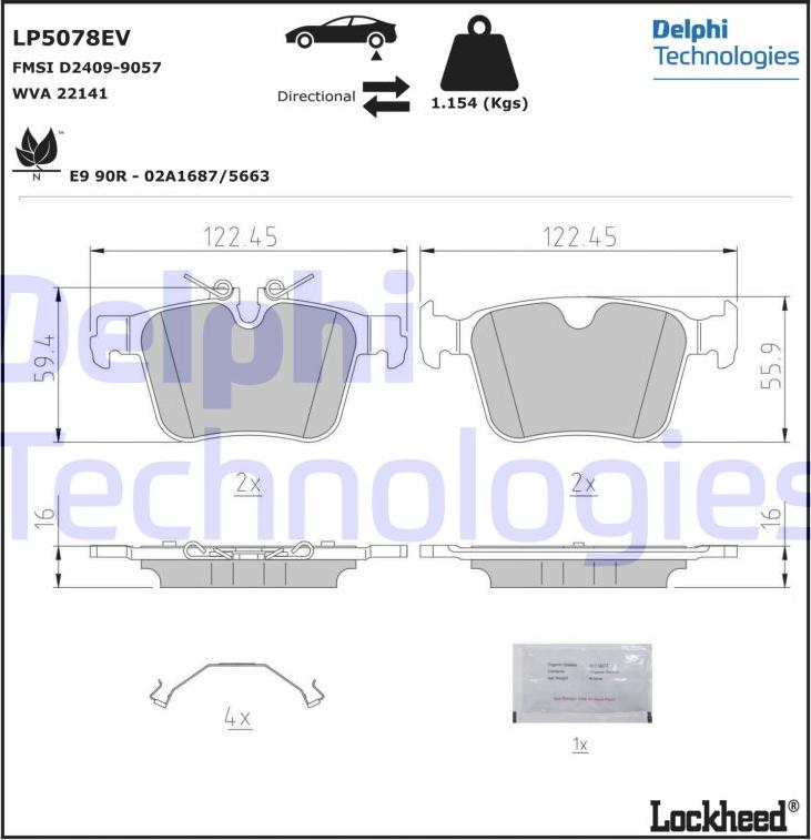 Delphi LP5078EV - Jarrupala, levyjarru inparts.fi