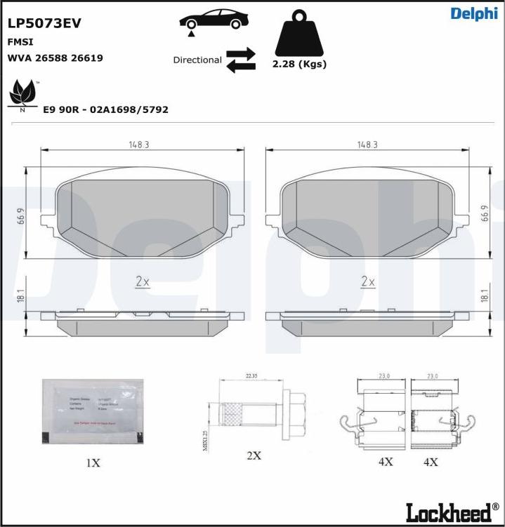 Delphi LP5073EV - Jarrupala, levyjarru inparts.fi