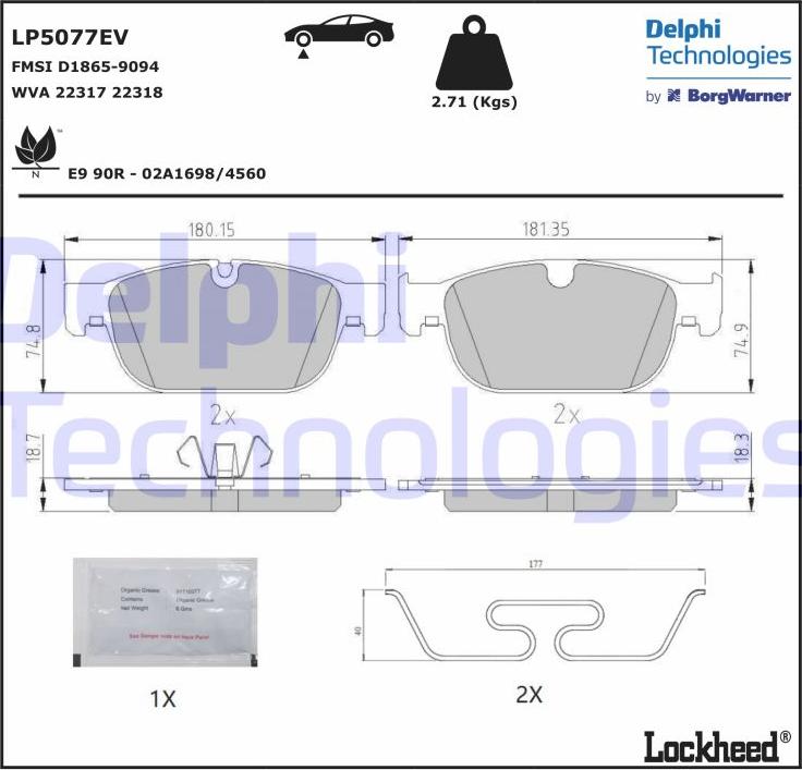 Delphi LP5077EV - Jarrupala, levyjarru inparts.fi