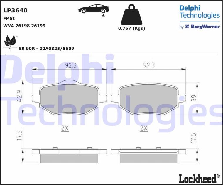 Delphi LP3640 - Jarrupala, levyjarru inparts.fi