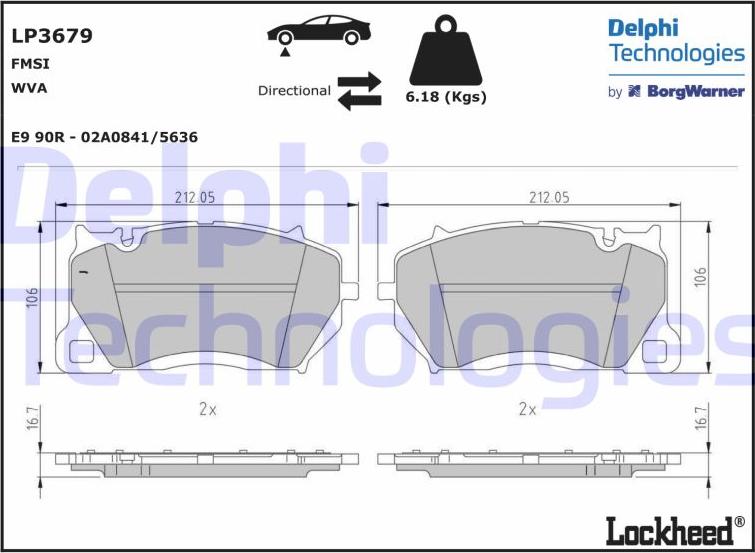 Delphi LP3679 - Jarrupala, levyjarru inparts.fi