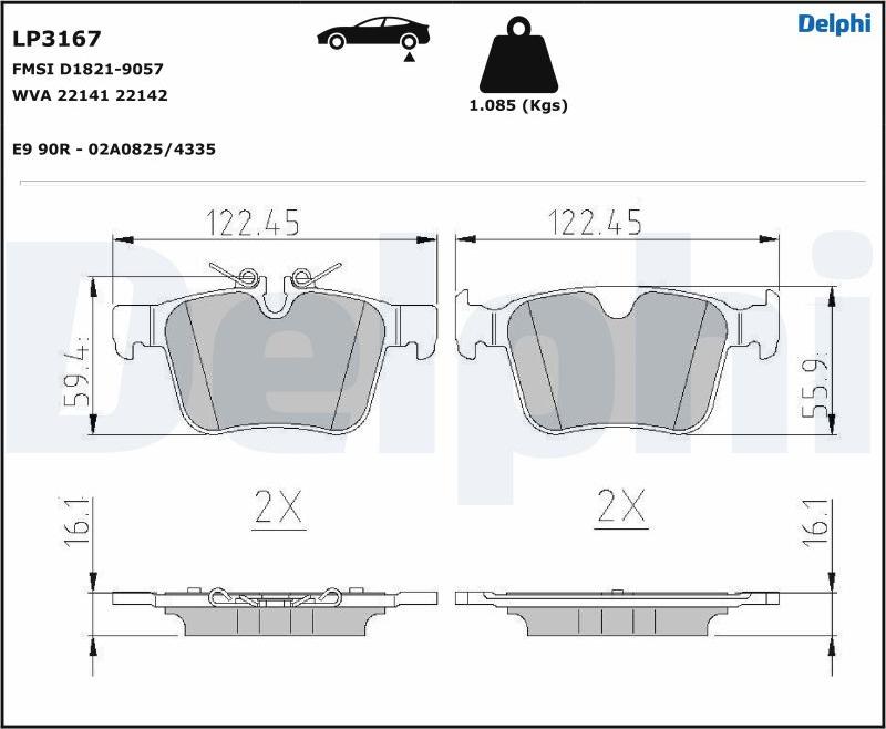 Delphi LP3167-17B1 - Jarrupala, levyjarru inparts.fi