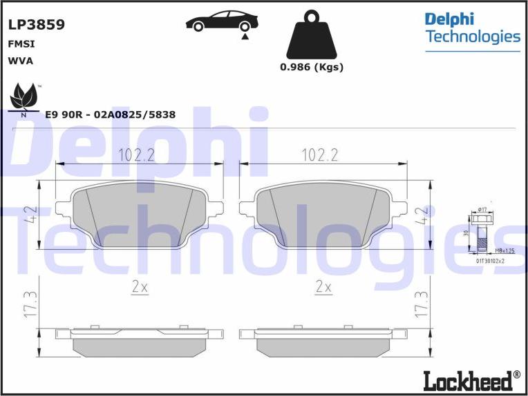 Delphi LP3859 - Jarrupala, levyjarru inparts.fi