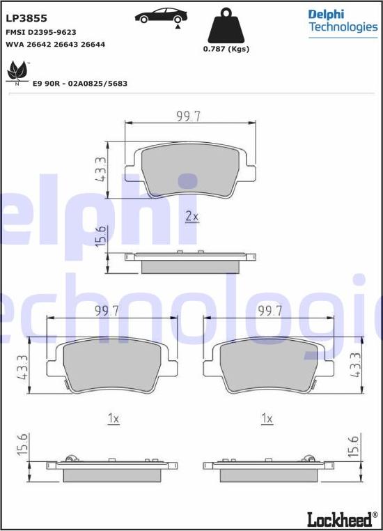 Delphi LP3855 - Jarrupala, levyjarru inparts.fi