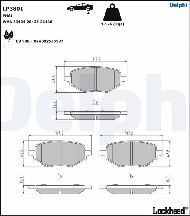 Delphi LP3801 - Jarrupala, levyjarru inparts.fi