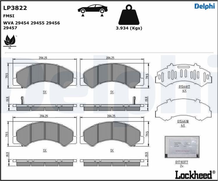 Delphi LP3822 - Jarrupala, levyjarru inparts.fi