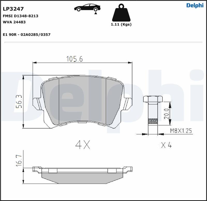 Delphi LP3247-17B1 - Jarrupala, levyjarru inparts.fi