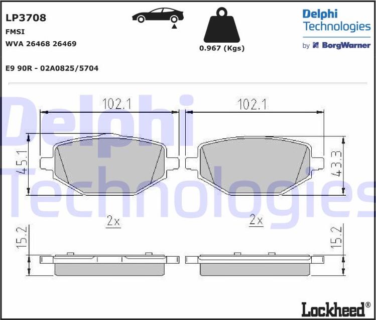 Delphi LP3708 - Jarrupala, levyjarru inparts.fi