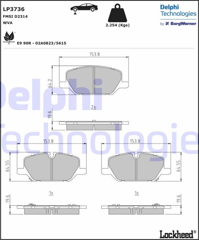 Delphi LP3736 - Jarrupala, levyjarru inparts.fi