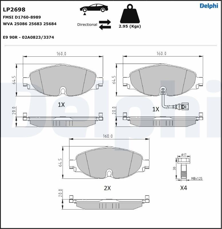 Delphi LP2698-17B1 - Jarrupala, levyjarru inparts.fi