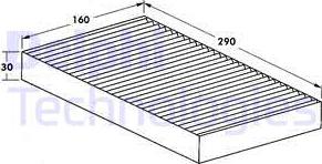 Delphi TSP0325076 - Suodatin, sisäilma inparts.fi