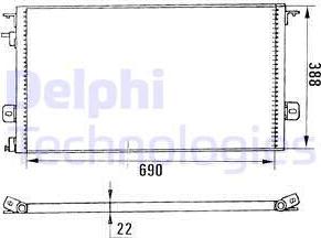 Delphi TSP0225135 - Lauhdutin, ilmastointilaite inparts.fi