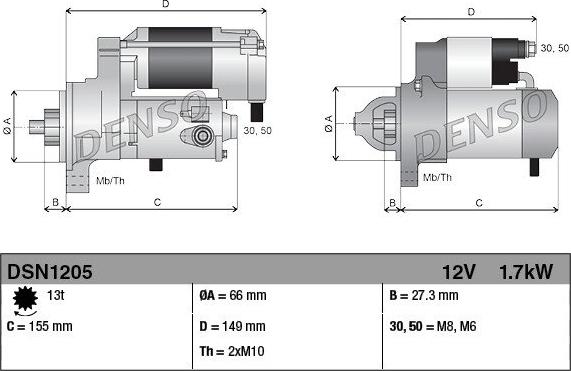 Denso 428000-9210 - Käynnistinmoottori inparts.fi