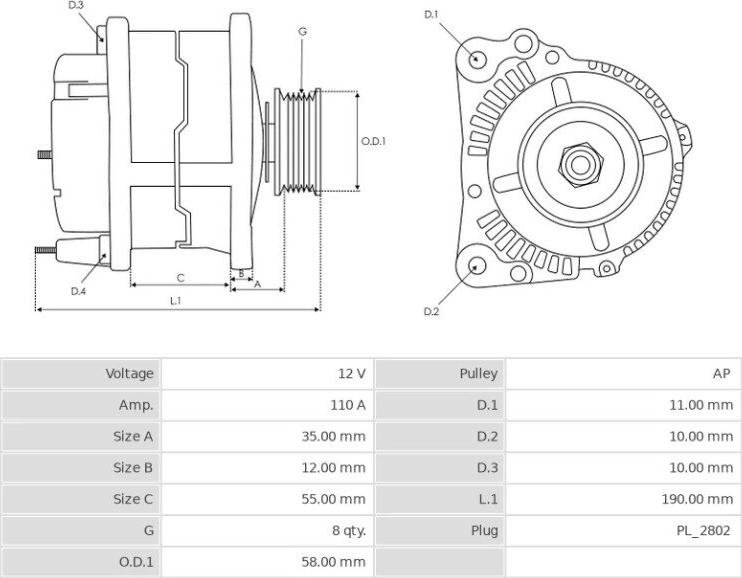 Denso 1210003700 - Laturi inparts.fi