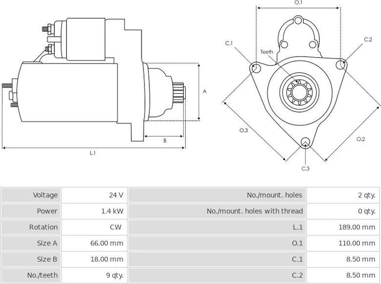 Denso 1280005410 - Käynnistinmoottori inparts.fi