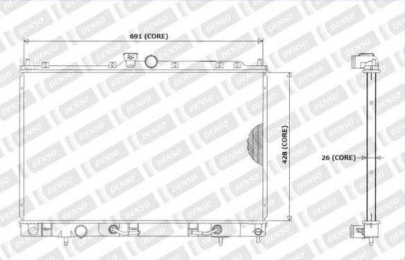 Denso 221-3301 - Jäähdytin,moottorin jäähdytys inparts.fi