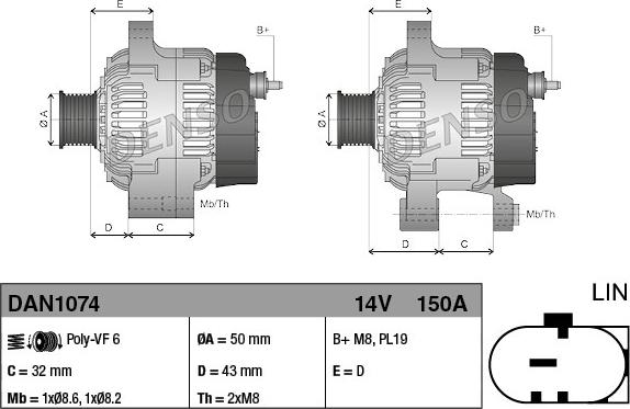 Denso DAN1074 - Laturi inparts.fi