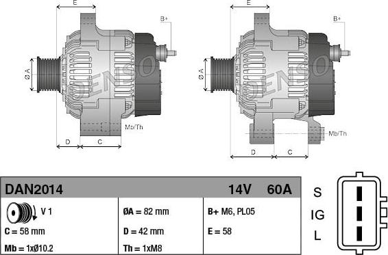 Denso DAN2014 - Laturi inparts.fi