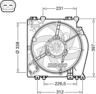 Denso DER46002 - Tuuletin, moottorin jäähdytys inparts.fi