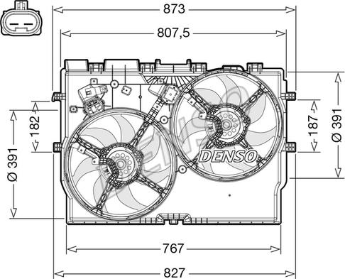 Denso DER09310 - Tuuletin, moottorin jäähdytys inparts.fi