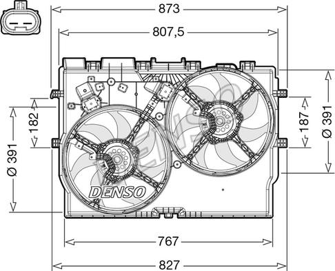 Denso DER09311 - Tuuletin, moottorin jäähdytys inparts.fi