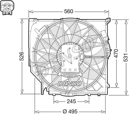 Denso DER05008 - Tuuletin, moottorin jäähdytys inparts.fi