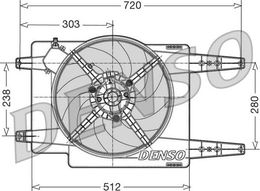 Denso DER01017 - Tuuletin, moottorin jäähdytys inparts.fi