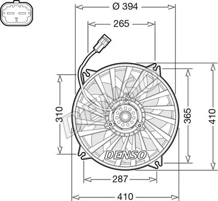 Denso DER07012 - Tuuletin, moottorin jäähdytys inparts.fi