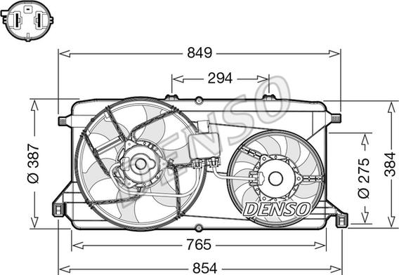 Denso DER10009 - Tuuletin, moottorin jäähdytys inparts.fi