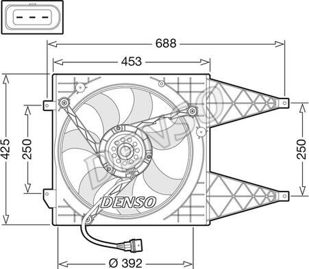 Denso DER32015 - Tuuletin, moottorin jäähdytys inparts.fi