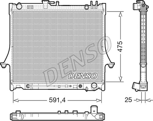 Denso DRM99015 - Jäähdytin,moottorin jäähdytys inparts.fi